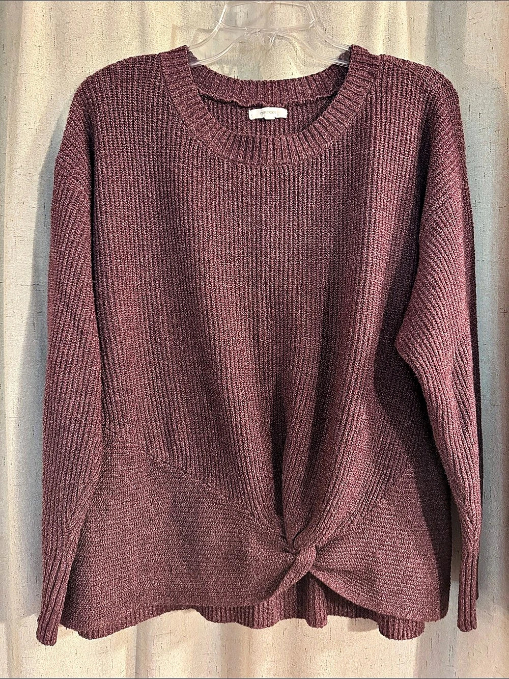 Maurices Crew Neck Sweater in Purple XL Like New